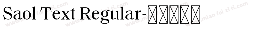 Saol Text Regular字体转换